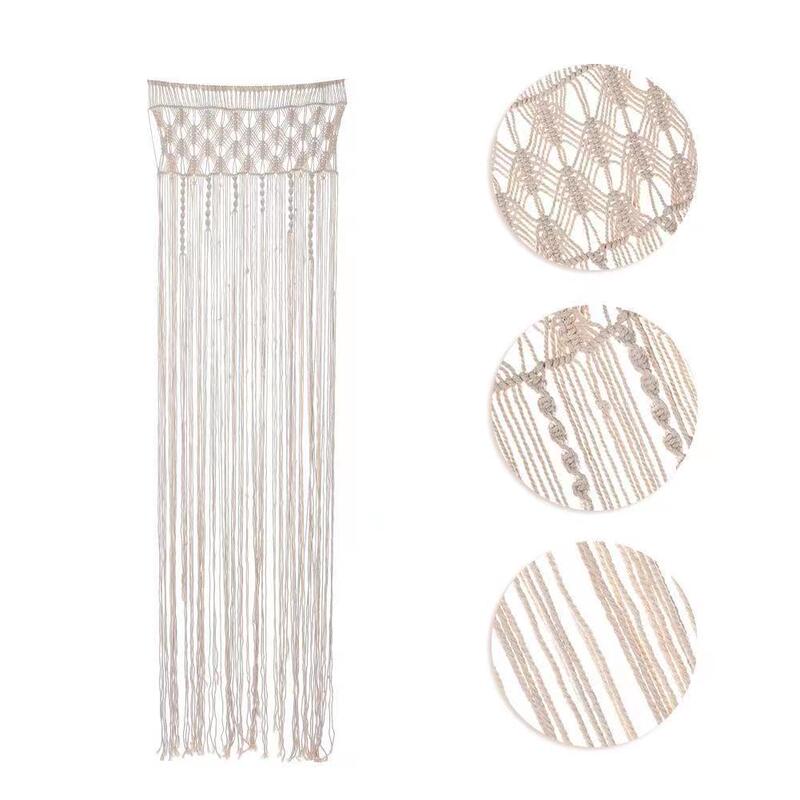 Hand-Woven Door Curtain Ethnic Style Bohemian Nordic Decoration Homestay Home Cotton Rope Woven Tapestry Cross-Border Ins