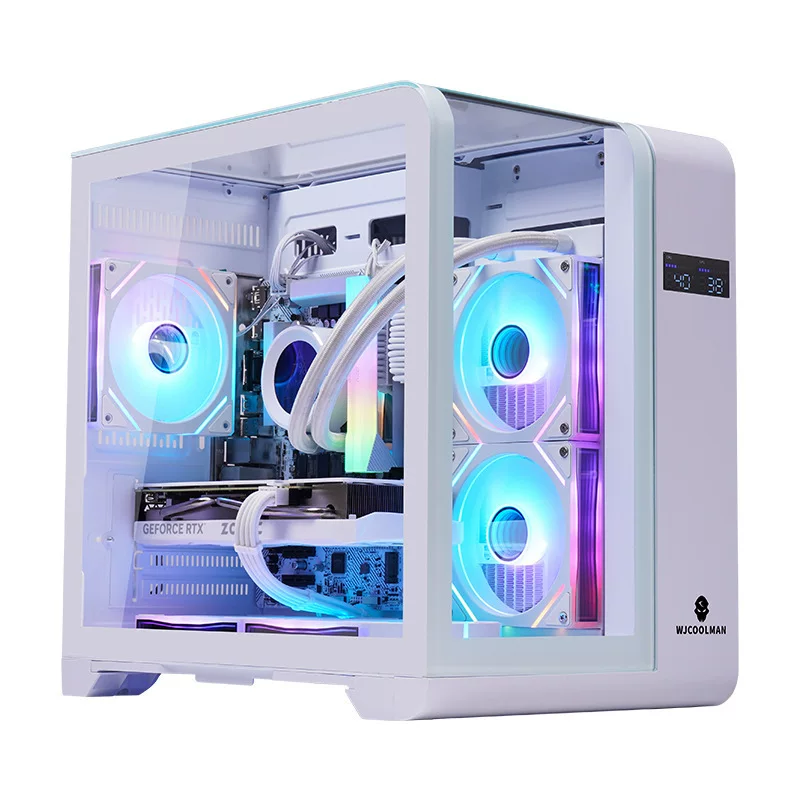 玩嘉 Ask the Tian MINI panoramic sea view room, computer machine box curved glass liquid crystal number 240 water cooling
