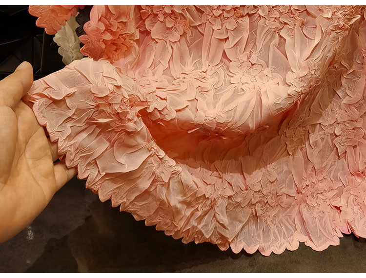 Áo thun nữ tay ngắn cổ tròn chất liệu cotton dập nổi hoa văn nổi cao cấp — Màu đen, Màu đào, Màu trắng, Màu xám chi tiết 33