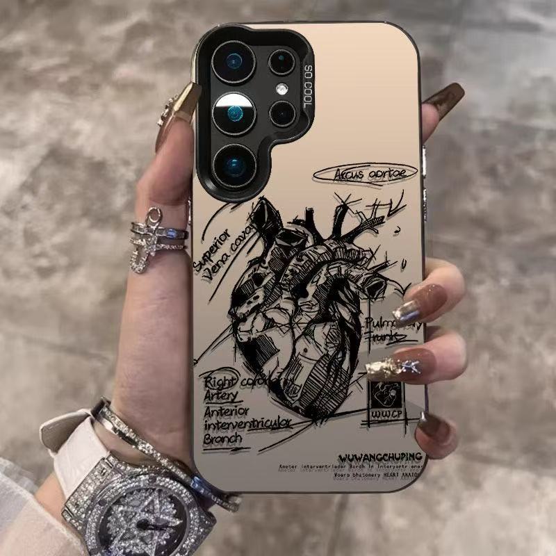 Nuevo corazón transfronterizo para Samsung Galaxy S25 funda para teléfono móvil Samsung S24 ULTRA comercio exterior S21