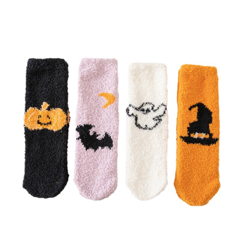 Calcetines de Piso para Mujer de Terciopelo de Poliéster Antideslizante y Térmico para Invierno image 5
