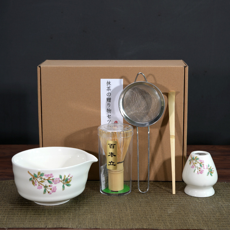 Japonés Matcha tazón Matcha túnica canción té herramientas de pedido taza de té de cerámica taza de té mezclador Matcha cepillo taza de té