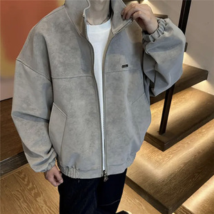 2025 spring new washed collar leather coat lovers motorcycle leather jacket coat a generation of hair