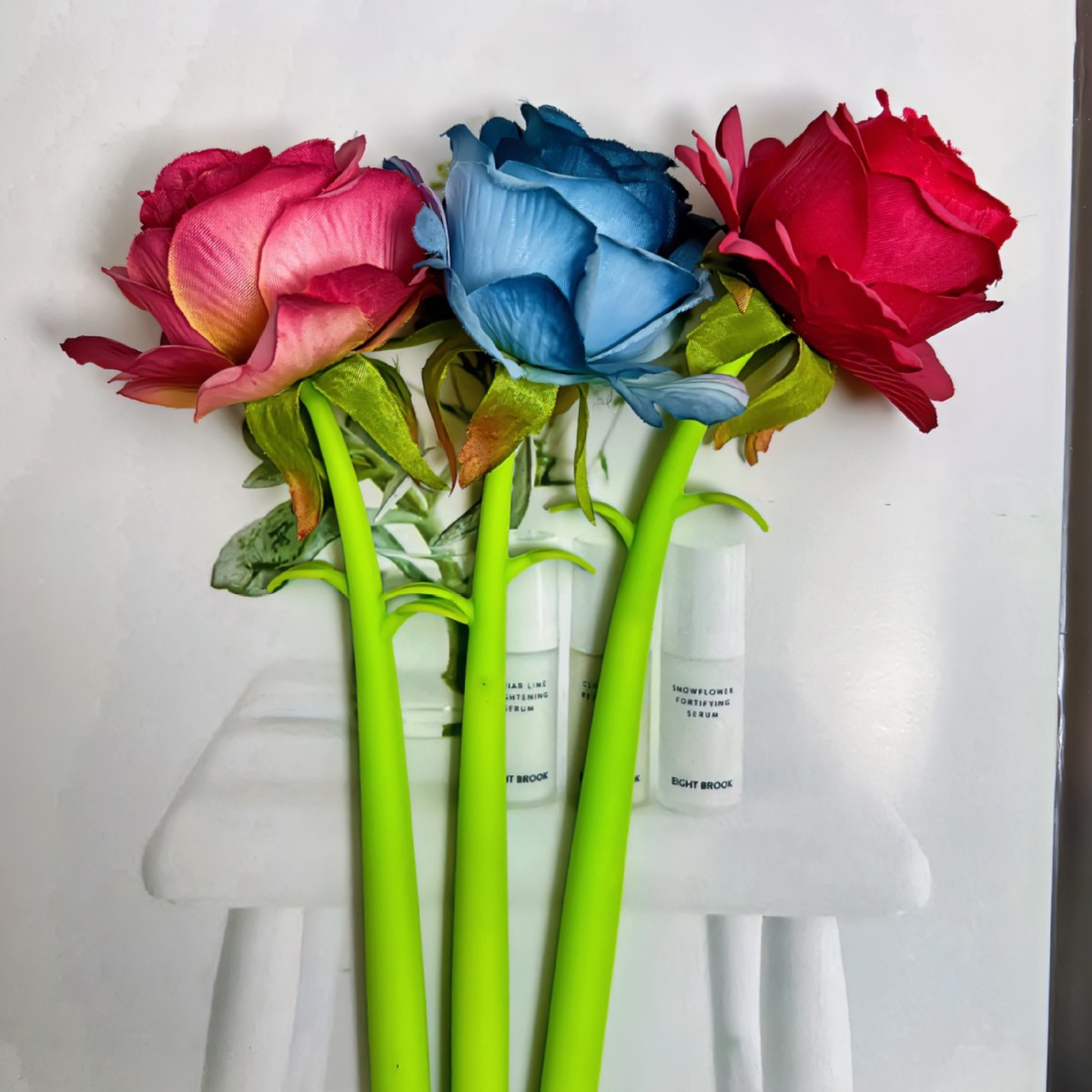 仿真软胶玫瑰花中性笔学生趣味文具签字笔ins风教师节礼物