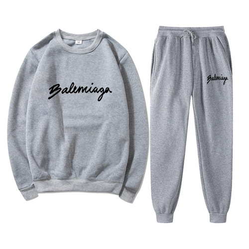 Bestselling Padded Crewneck Sweatshirt Two-Piece Set, Sporty and Fashionable, Unisex Couple's Outfit, Crewneck Set, New Women's Style