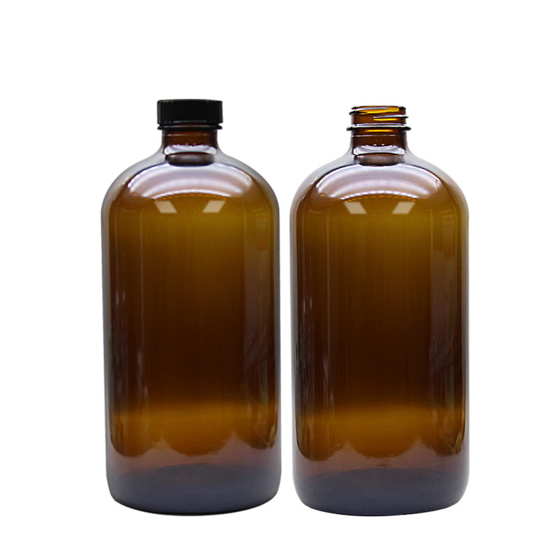 960ml botella de gran capacidad botella de aceite esencial botella de aceite de vidrio de comercio exterior botella de embalaje de productos químicos de tabaco