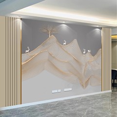 电视背景墙壁纸简约客厅大气影视墙装饰壁画轻奢床头沙发自粘墙布