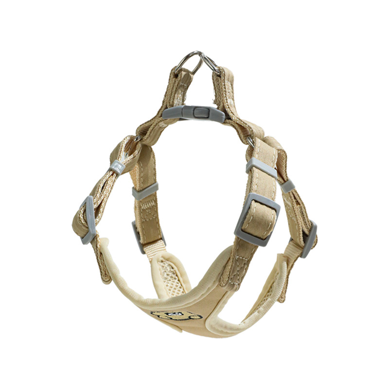 Cordón de tracción de pecho y espalda bordado - Beige