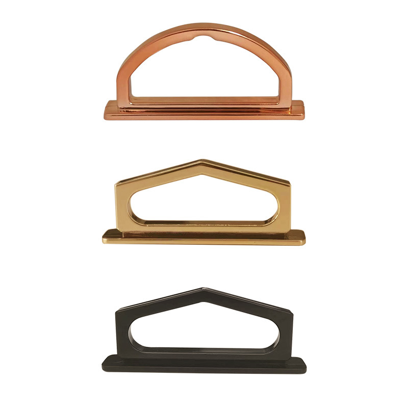 Gancho chapado en oro fábrica al por mayor caja de embalaje de plástico gancho de hebilla triangular agujero de avión caja de color gancho de plástico transparente