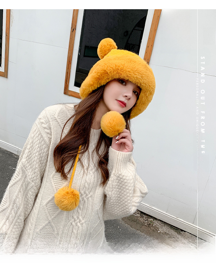 Dames wintermuts met pompon warme gebreide muts voor de herfst_voghion.com