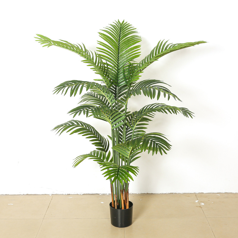 模擬緑の植物、高級なアマゾンの植物、鉢植えの植物、自宅のリビングルームの装飾品、床置きの屋内人工木の緑の植物|undefined