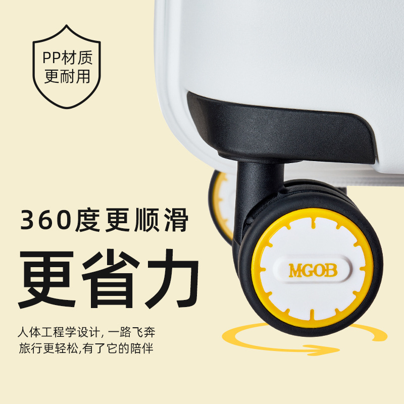 Bộ vali PP 2 chiếc 20 inch và 24 inch kéo tay du lịch có khóa số — Pp hành lý bột anh đào