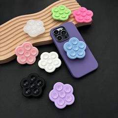 花の携帯電話のエアバッグの支柱のシリコンの吸盤の携帯電話のリングは貼り付け式の伸縮できる折り畳みのかわいい携帯電話を掛けます。