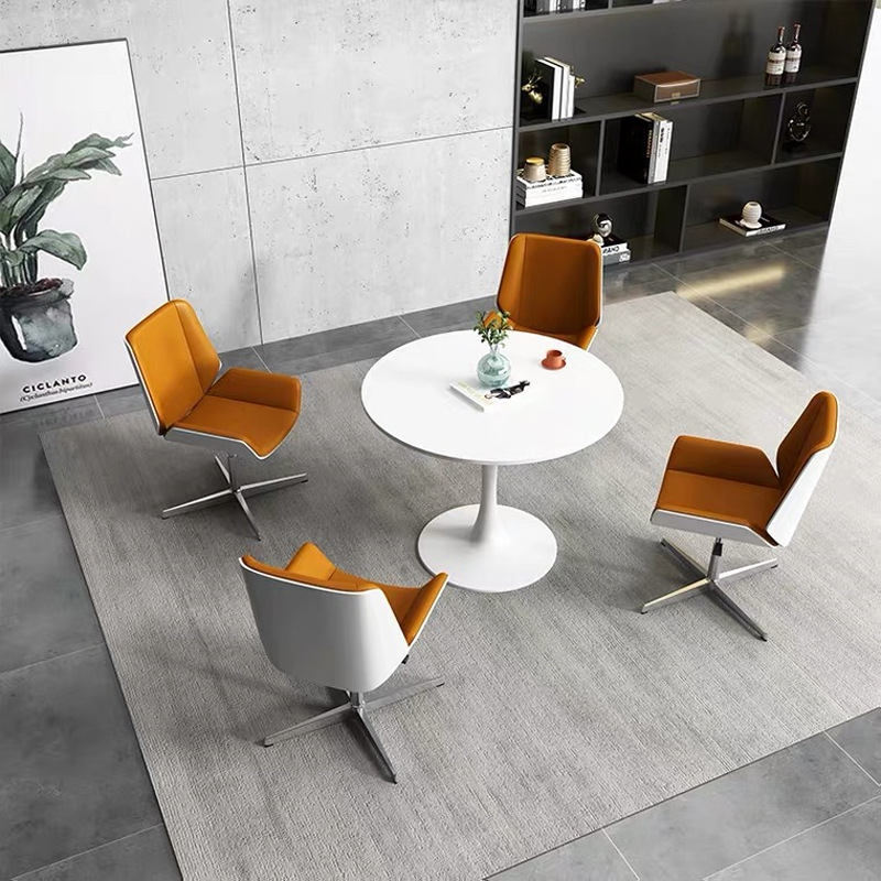 Fashion conference table round table office furniture simple modern leisure marketing center reception negotiation table and chair combination