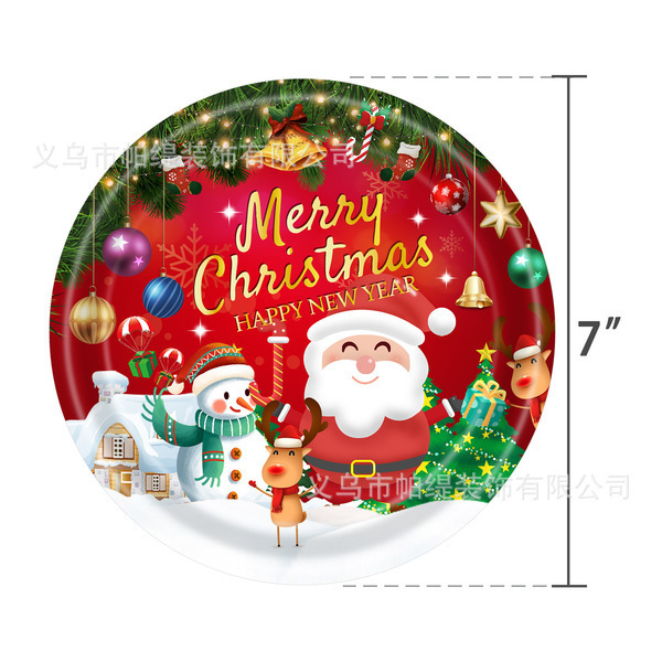 新しい漫画クリスマステーマ誕生日パーティー装飾用品配置紙コップティッシュ紙皿テーブルクロス食器セット|undefined