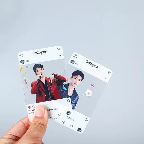 Acrylic transparent card custom small card sheet frosted transparent card colorful concert support ticket stub