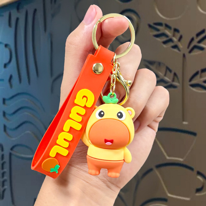 Llavero de dibujos animados de Sanrio con diseño de perro de orejas grandes, colgante, adorno de llavero de Kuromi, artículos pequeños, pequeño regalo