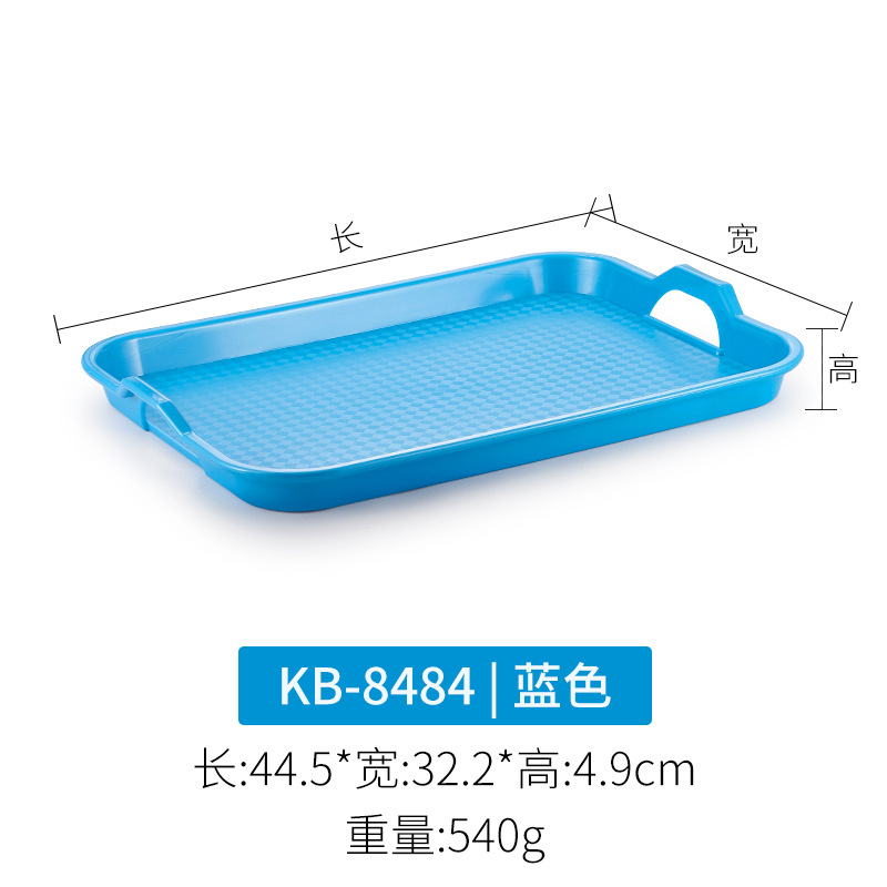 Super grueso A5 bandeja de melamina comercial rectangular con mango plato de comedor de jardín de infantes de plástico pan de exhibición plato de doble oreja