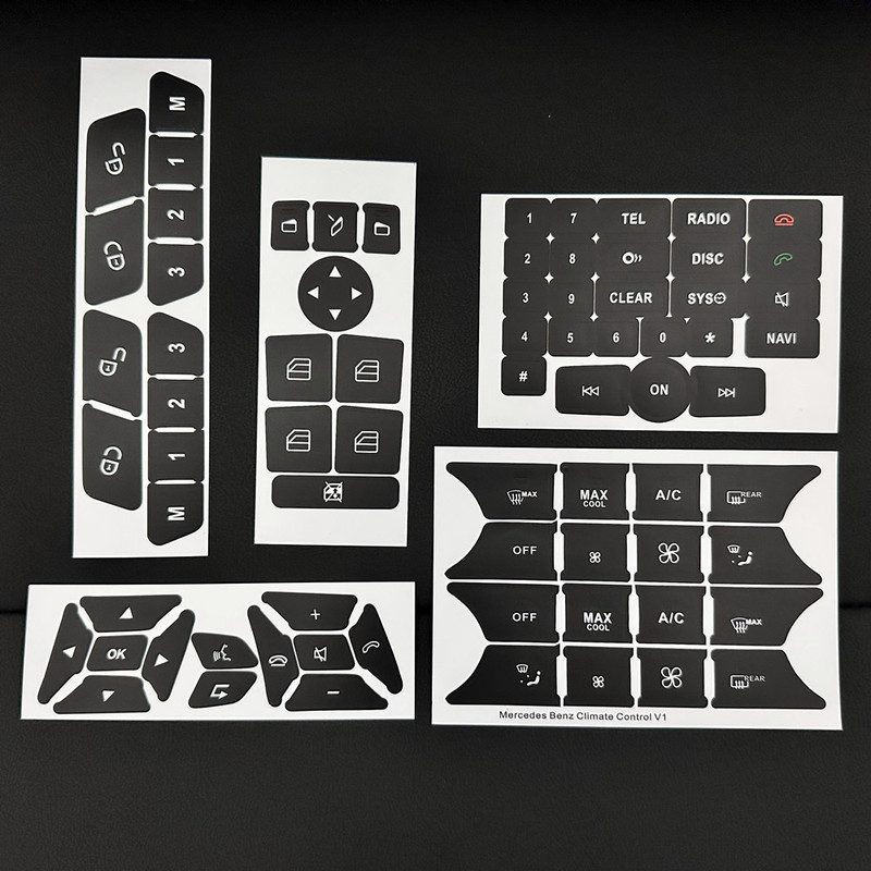 Car Interior Button Stickers Compatible with Bmw, Mercedes-Benz, Audi Control Buttons, Ac Central Control Repair Stickers Car Interior Button Stickers Compatible with Bmw, Mercedes-Benz, Audi Control Buttons, Ac Central Control Repair Stickers