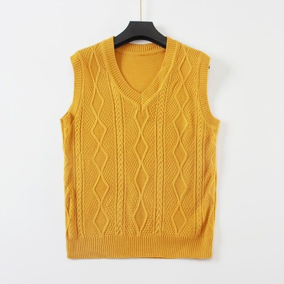 high-grade sweater weave Pattern 5000 manual Wool vest 2022 new pattern man Vest vest knitting sweater