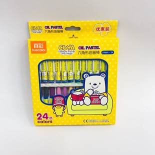 True Color 2966A-24 Color Cool Acридиугольная масляная палочка для студентов с художественным классом граффити карандаш