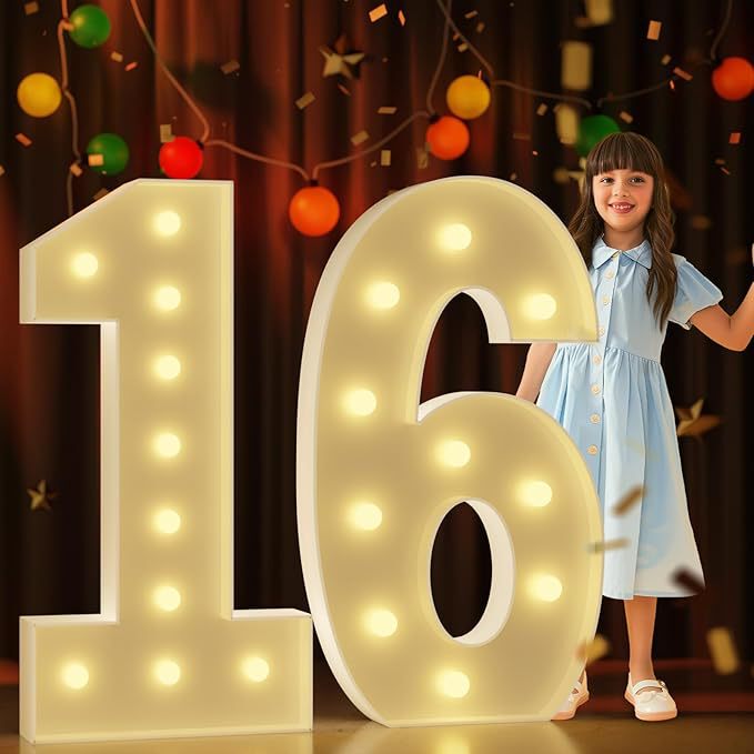 Cross-Border Large Digital Frame Lights for 16Th Birthday and First Birthday Decorations, Kt Board Easter Venue Decoration Digital Lights Cross-Border Large Digital Frame Lights for 16Th Birthday and First Birthday Decorations, Kt Board Easter Venue Decoration Digital Lights
