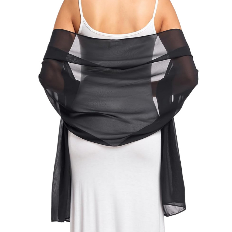 Stola da sera elegante in chiffon per donna morbida e setosa_voghion.com