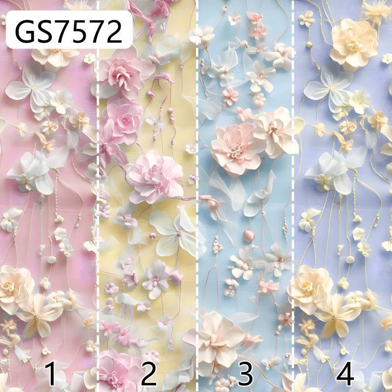 Naked eye 3D small flower 60 cotton digital printed children's shirt bag cotton printed fabric