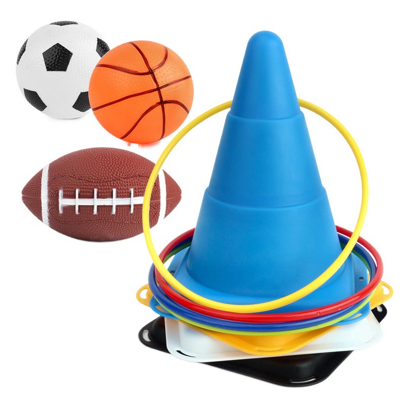 Juguetes de lanzamiento de ocio para niños indoor y al aire libre juego de barricadas de plástico de entrenamiento de sensación de drible