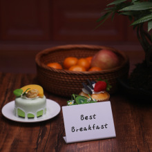 亚克力迷你小白板派对桌面展示台家居L型桌面标牌可擦写价格标签