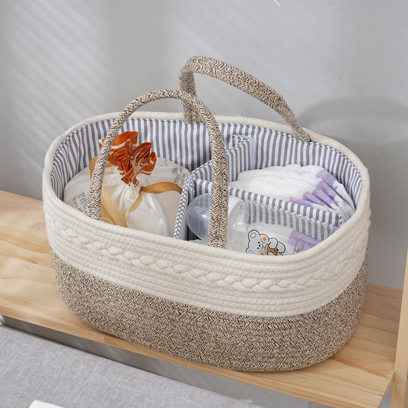 Cesta de almacenamiento de artículos para bebés personalizados Cesta de almacenamiento de botellas de leche pañales impermeables Cesta de almacenamiento de artículos para madres y bebés