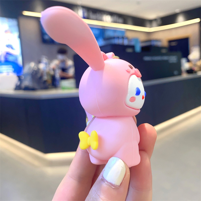 Descompresión vertical del oído llavero lindo artefacto de descompresión codicioso animal colgante pareja coche bolsa colgante regalo