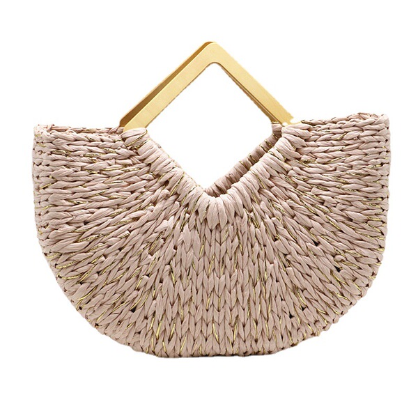Handheld straw purse