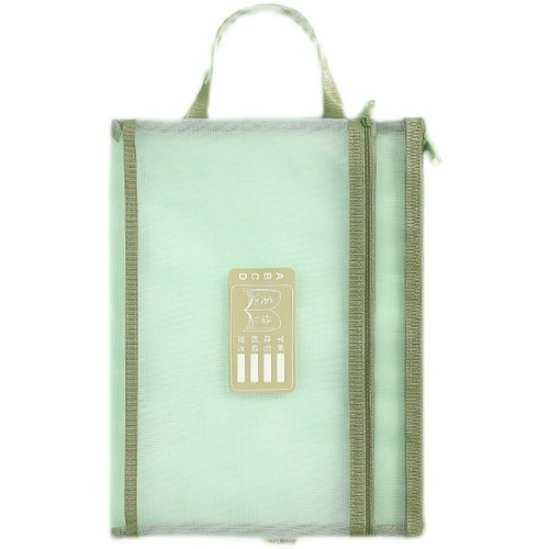 Subject Classification Bag for Primary School Students, Zipper Exam Paper Storage Bag, Double Layer Large Capacity A4 Transparent Bag