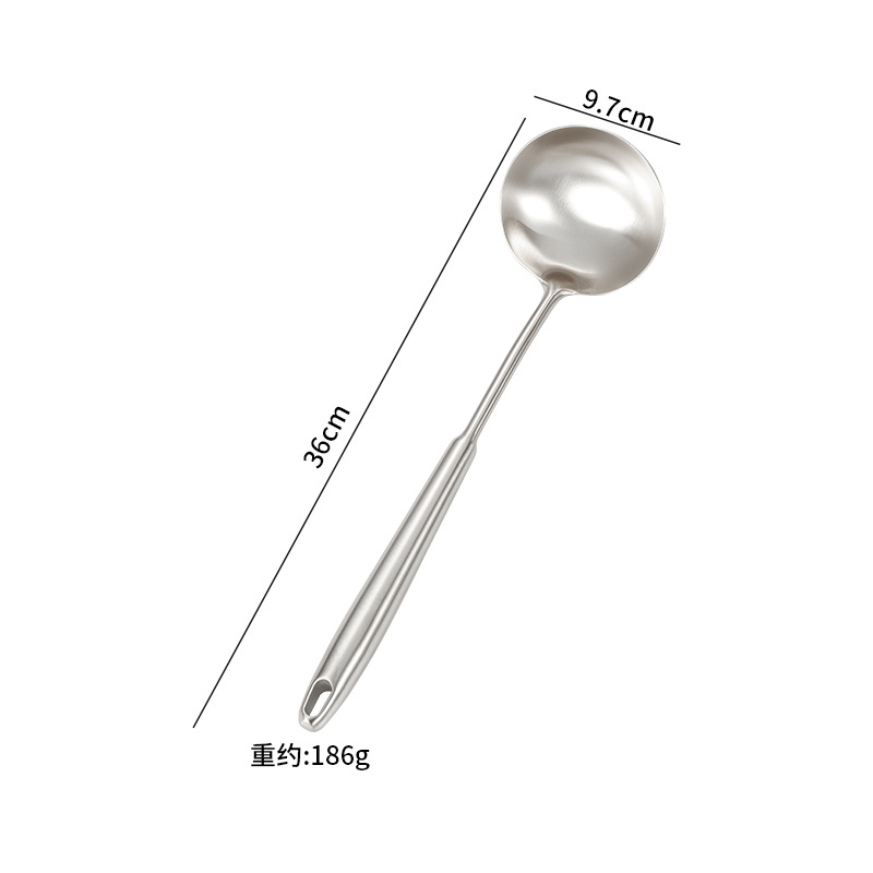 Amazon cocina de acero inoxidable guisado de fideos de pesca lengua cuchara de carne tenedor de patata conjunto de regalo