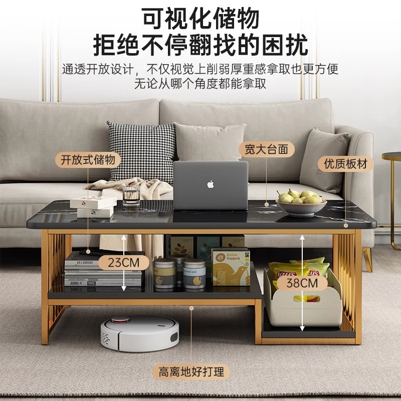 Mesa de té sala de estar doméstica 2025 nueva casa de alquiler de tipo pequeño moderno balcón simple exquisita mesa de té