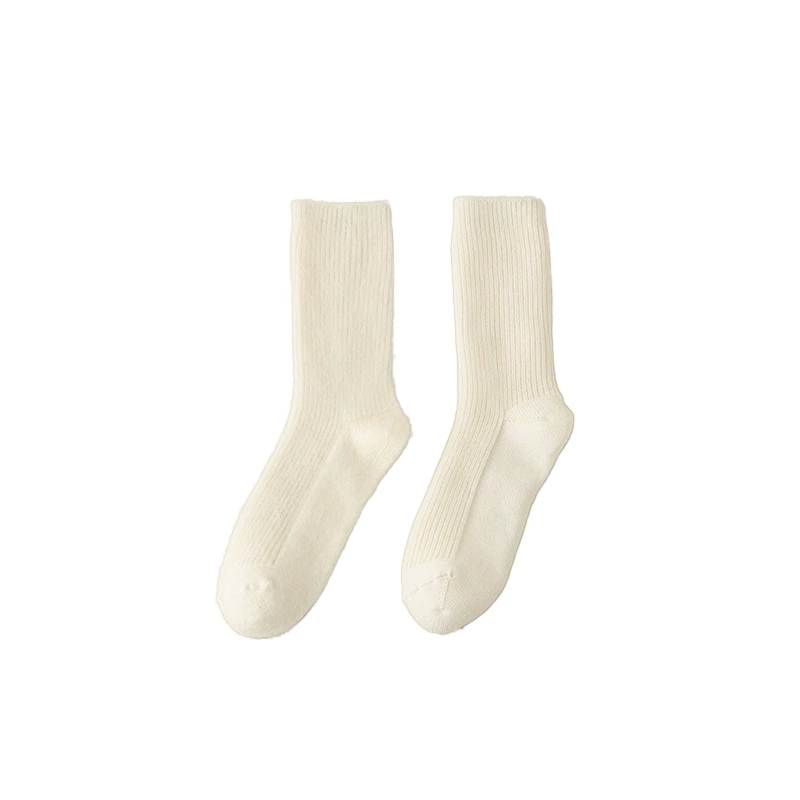 Fleece woolen demi-season keep warm socks, increased thickness, mid-length