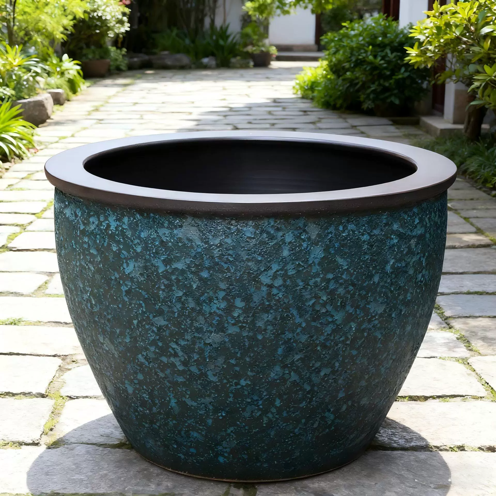 景德镇陶瓷鱼缸荷花大缸碗莲盆睡莲缸饭店庭院家用造景粗陶大水缸