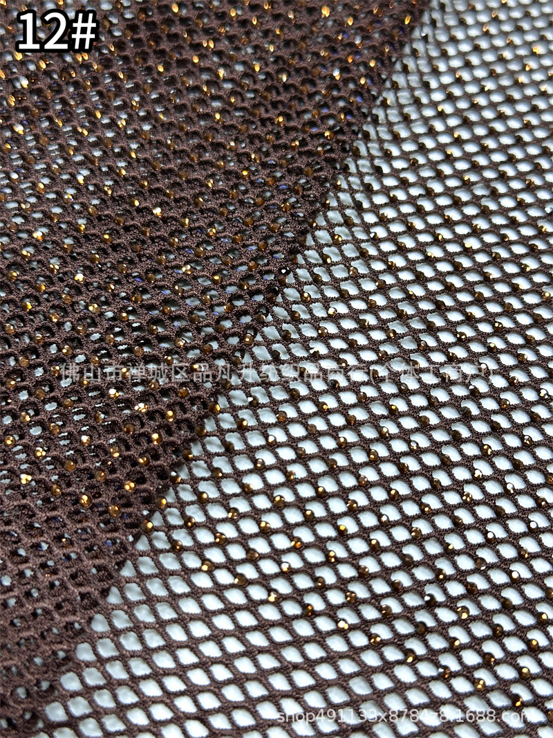 Fabricante nuevo sitio de vidrio de Austria taladro de malla elástica densa para brindis vestido de noche image 17