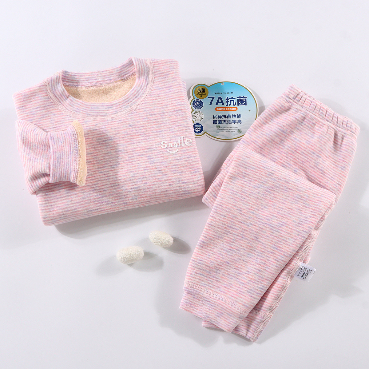 Pijamas de terciopelo de otoño e invierno para niños, traje cálido de terciopelo Oli colorido deshuesado para bebés, ropa de otoño gruesa para niños de mediana edad, pantalones largos