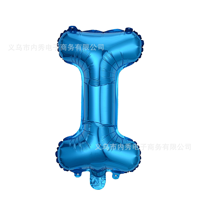 Estilo americano Delgado 16 pulgadas inglés carta globo pequeño tamaño A- Z cumpleaños boda habitación decoración aluminio película globo al por mayor