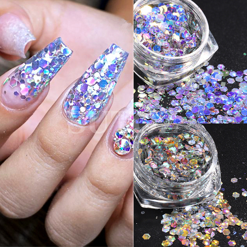 2022 cross-border source new nail art sequins ins Magic Cat's Eye hexagonal thin slice bottled nail decorations 2022 cross-border source new nail art sequins ins Magic Cat's Eye hexagonal thin slice bottled nail decorations