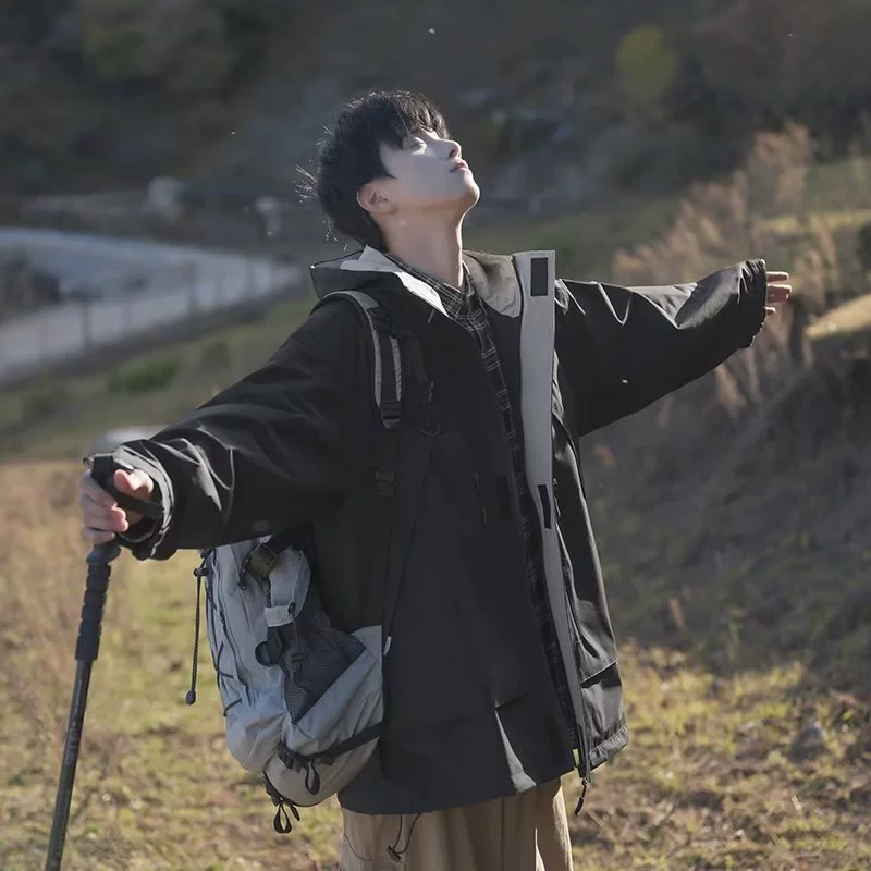 Весенний инструмент ветровой штурмовой мужской 2023 новый тонкий свободный студенческий весенний куртка для студентов колледжа