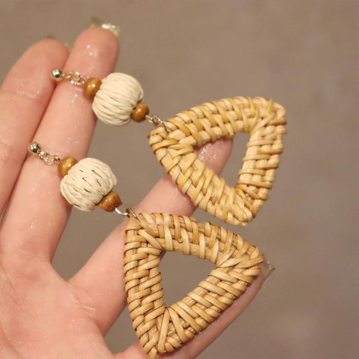 Caña de caída pendientes simple gancho bohemio nicho de moda temperamento de alta sensación auriculares al por mayor mujeres image 4