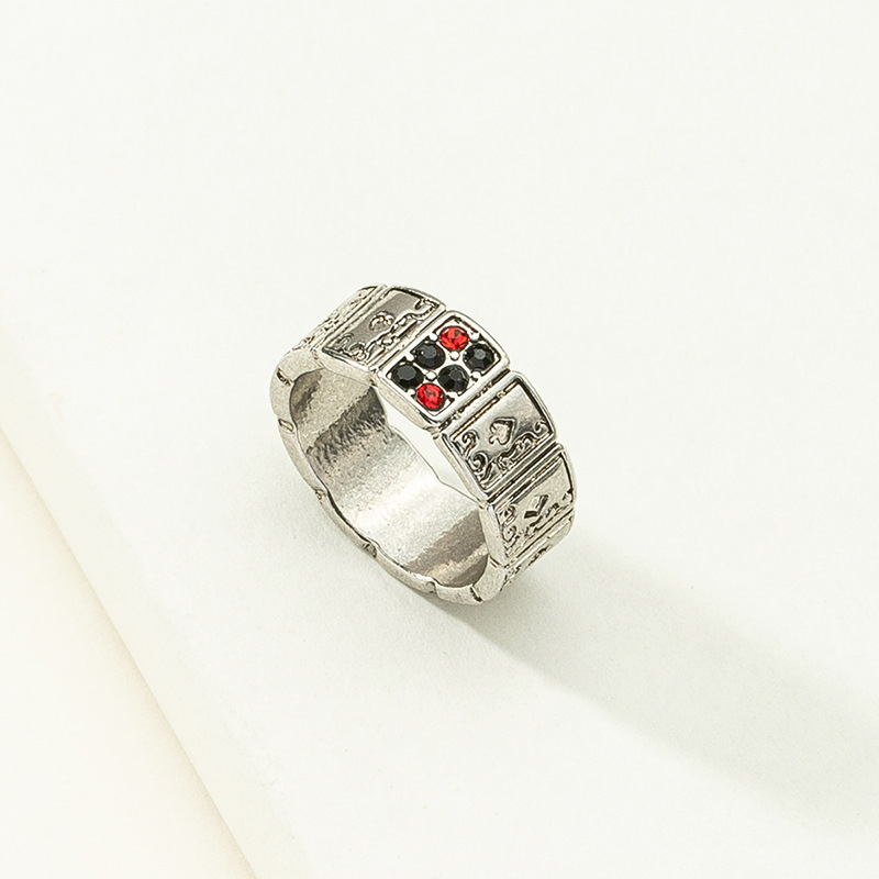 Fashion Geometric Playing Card Alloy Rings display picture 2