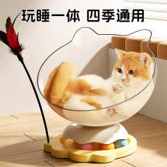 猫の回転盤のボールの猫のおもちゃは自分でやんわりします。