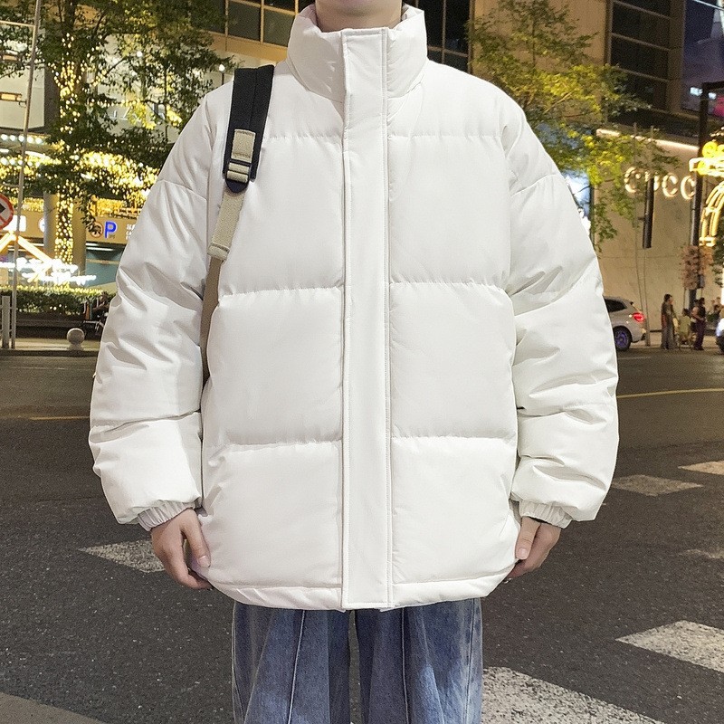 M - 8XL chaqueta de algodón de pluma de tamaño grande para hombres invierno nuevo tipo de chaqueta de algodón grueso para hombres cuello holgado chaqueta de calor coreana de moda