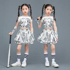 六一儿童爵士舞演出服亮片男女童架子鼓幼儿园中小学舞蹈走秀表演