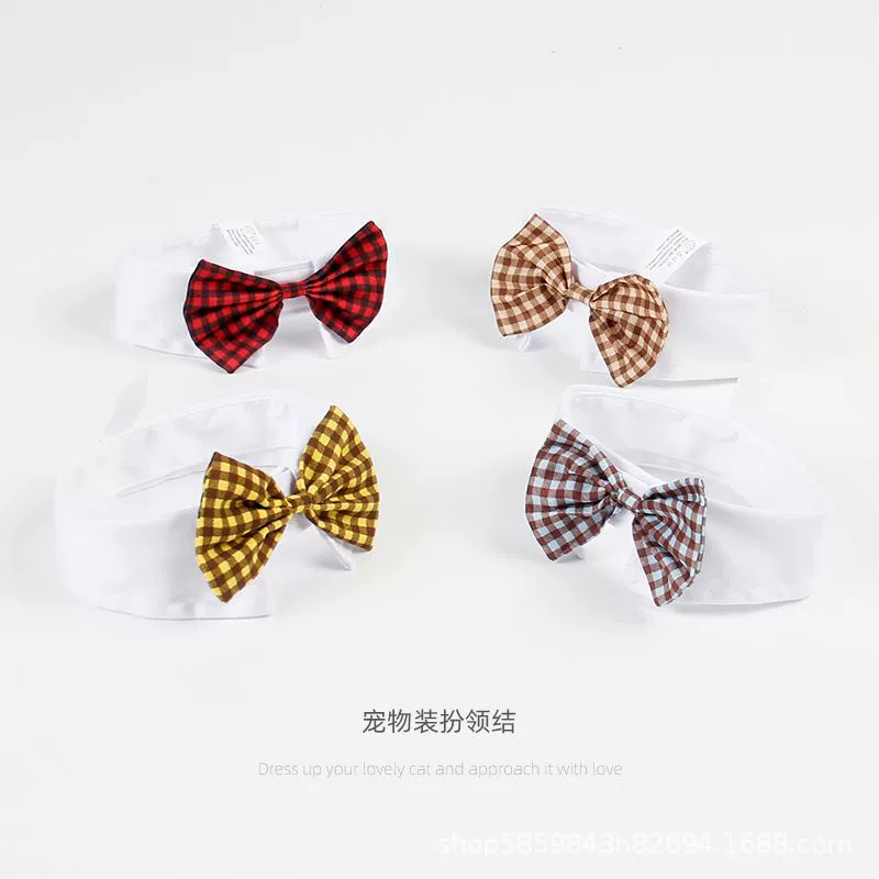 Производители товаров для домашних животных оптом Детские выступления клетчатый поддельный галстук Ji Zizi украшения для собак галстук-бабочка
