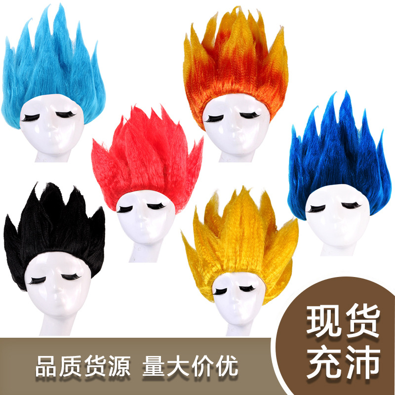Peluca de Cosplay Anime para Niños Fibra de Alta Temperatura Esponjosa para Halloween image 3